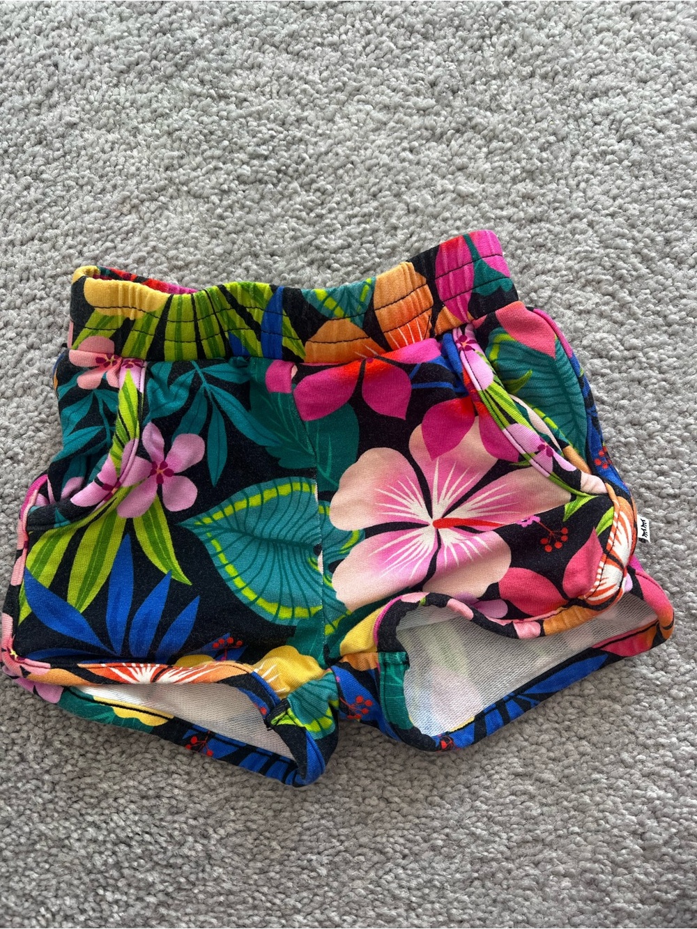 Little Sleepies Girls' Tropical Floral Elastic Waist Shorts